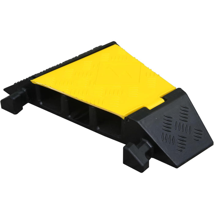 Atlas® 22.5 Degree Left Turn For (CP9986) 3 Channel Cable Protector - Yellow / Black