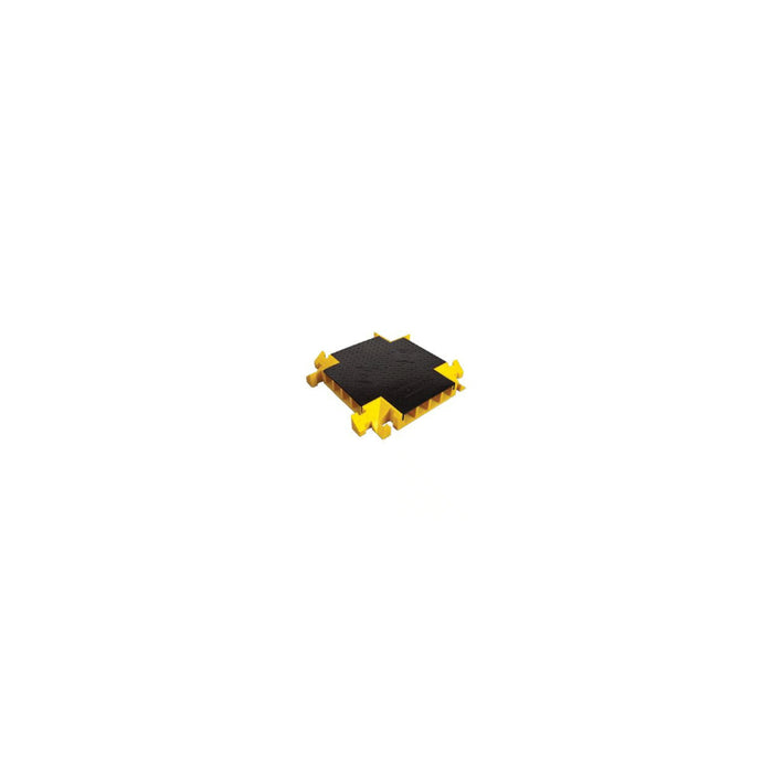 Bumble Bee® 4-Way Cross with T-Connector for (BB4-300GM-B/Y) 4 Channel Cable Protector - Black / Yellow
