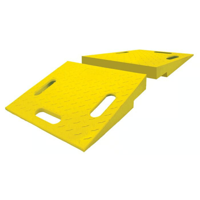 Diamondback® Expandable Hose Bridge Ramp Pair for 3" Lines - Yellow