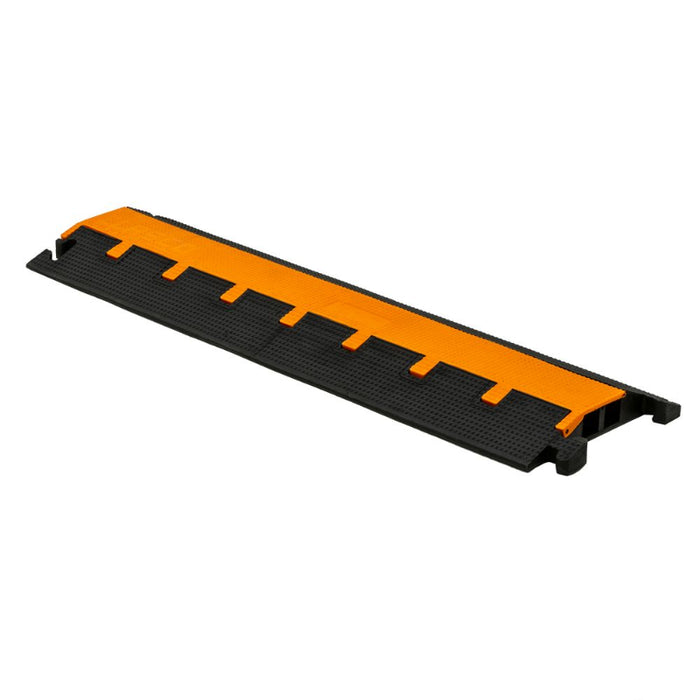 Elasco® LiteGuard Cable Protector Ramp - 2 Channels - Black / Orange