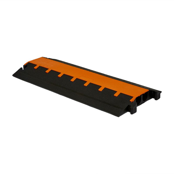 Elasco® MightyGuard Cable Protector Ramp - 2 Channel - Black / Orange