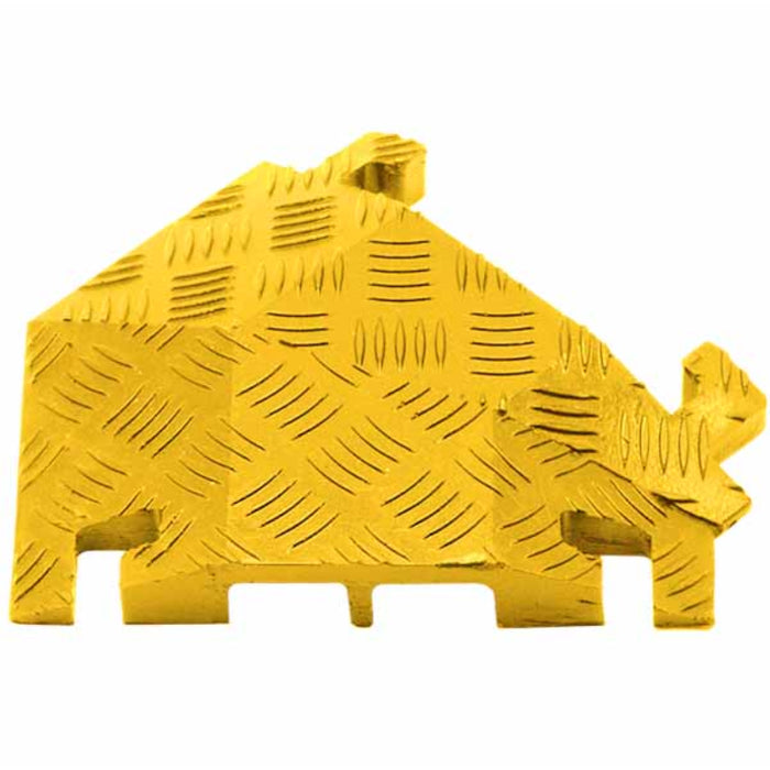 Fastlane® 45 Degree Right Turn for (FL2X1.75) 2 Channel Drop-Over Cable Protectors - Yellow