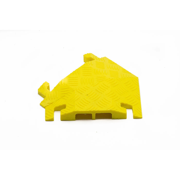 Fastlane® 45 Degree Left Turn for (FL2X1.75) 2 Channel Drop-Over Cable Protectors - Yellow