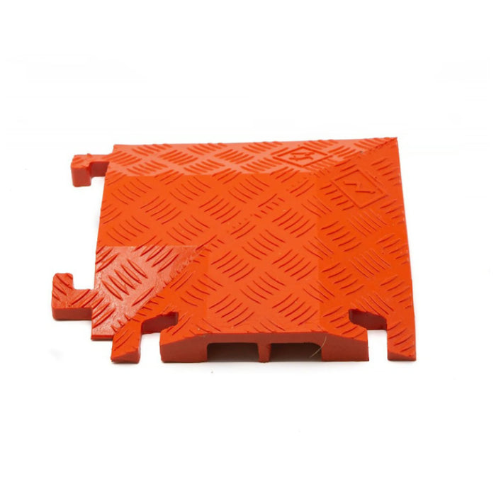 Fastlane® 90 Degree Left Turn for (FL2X1.75) 2 Channel Drop-Over Cable Protectors - Orange
