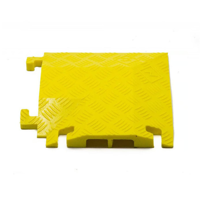 Fastlane® 90 Degree Left Turn for (FL2X1.75) 2 Channel Drop-Over Cable Protectors - Yellow