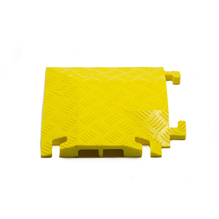 Fastlane® 90 Degree Right Turn for (FL2X1.75) 2 Channel Drop-Over Cable Protectors - Yellow