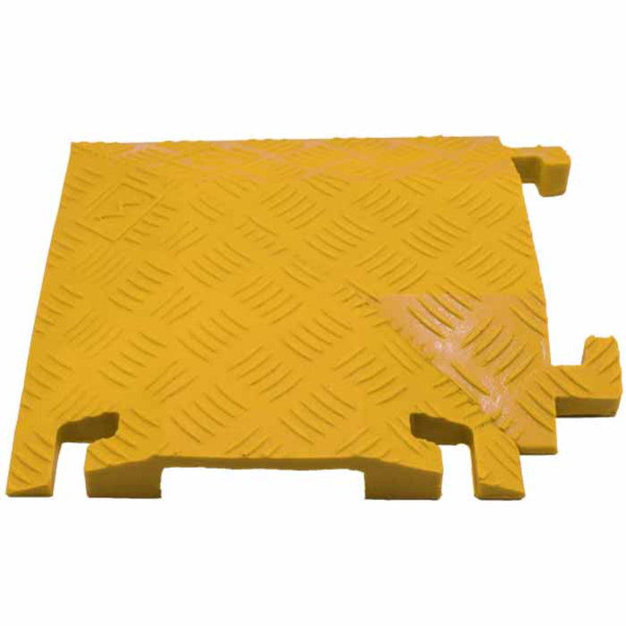 Fastlane® 90 Degree Right Turn for (FL1X4) 1 Channel Drop-Over Cable Protectors - Yellow