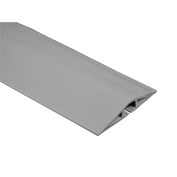 Flexiduct Floor Cord Covers - Split Bottom - 0.75 Channel Width - Gray