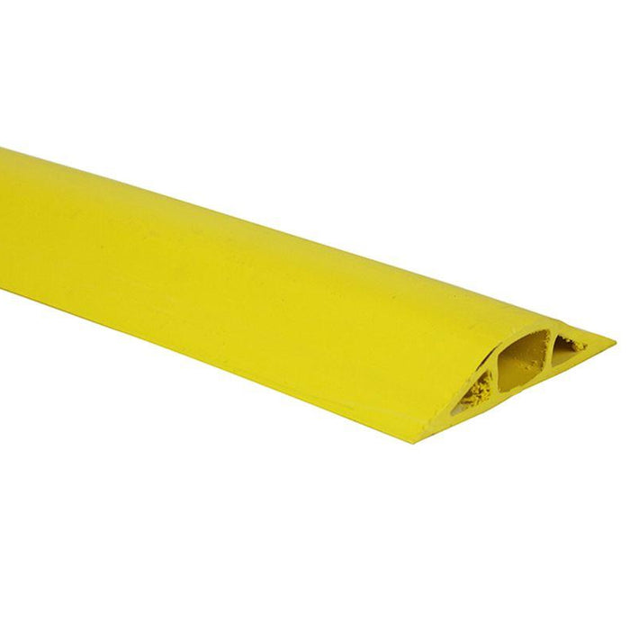 Flexiduct Floor Cord Covers - Unsplit Bottom - 0.75 Channel Width - Yellow