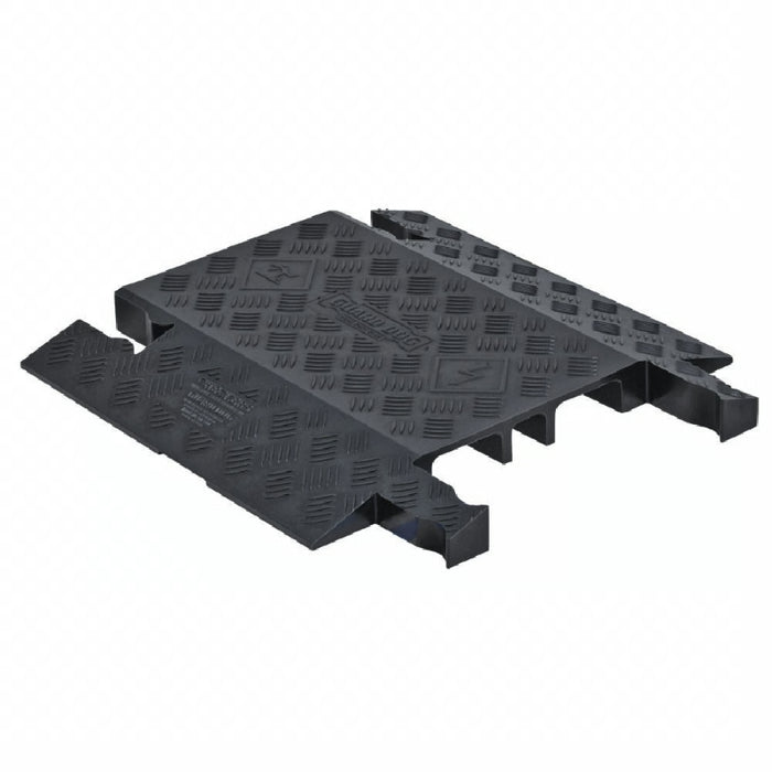 Guard Dog® Drop-Over Cable Protector Ramp - 3 Channels - Black