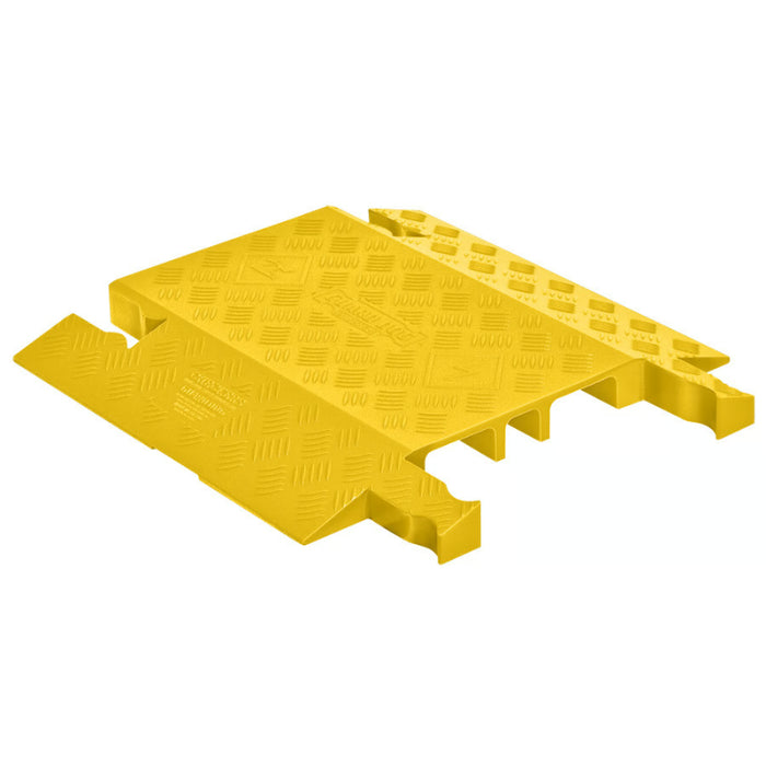 Guard Dog® Drop-Over Cable Protector Ramp - 3 Channels - Yellow