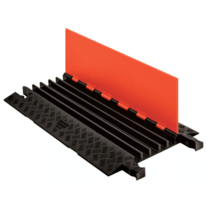 Guard Dog® Cable Protector Ramp - 5 Channels - Orange / Black