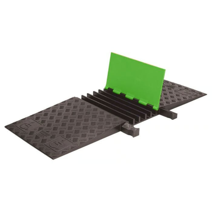 Guard Dog® ADA Compliant Cable Protector Ramp - 5 Channels - Lime Green / Black