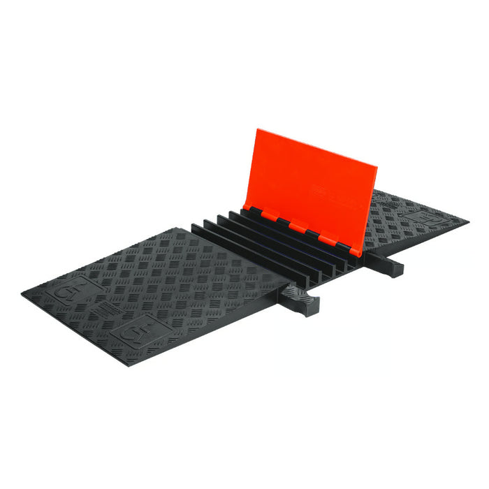Guard Dog® ADA Compliant Cable Protector Ramp - 5 Channels - Orange / Black