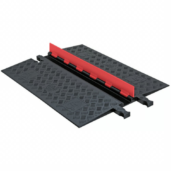 Guard Dog® ADA Compliant Low Profile Cable Protector Ramp - 1 Channel - Orange / Black