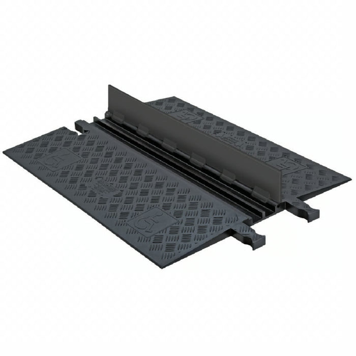 Guard Dog® ADA Compliant Low Profile Cable Protector Ramp - 2 Channels - Black