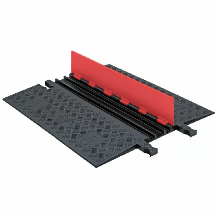 Guard Dog® ADA Compliant Low Profile Cable Protector Ramp - 3 Channels - Orange / Black