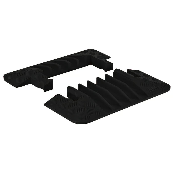Guard Dog® End Caps for (GD5X125) 5-Channel Cable Protector - Black