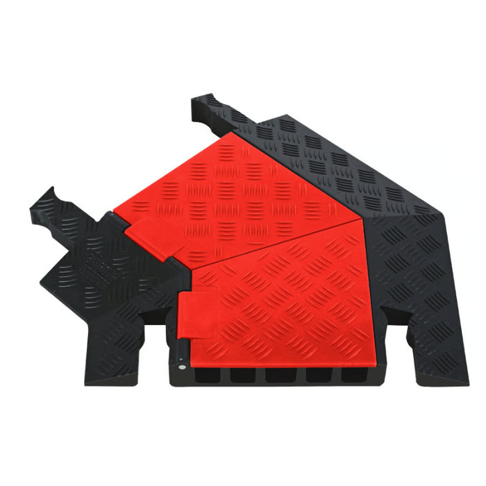 Guard Dog® 45 Degree Left Turn for (GD5X125) 5-Channel Cable Protector - Orange / Black
