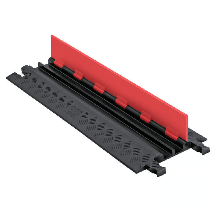 Guard Dog® Low Profile Cable Protector Ramp - 2 Channels - Orange / Black