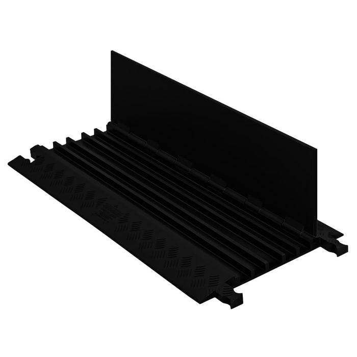 Guard Dog® Low Profile Cable Protector Ramp - 5 Channels - Black
