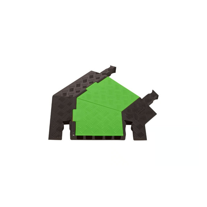 Guard Dog® 45 Degree Right Turn for (GD5X125) 5-Channel Cable Protector - Hi-Viz Green / Black