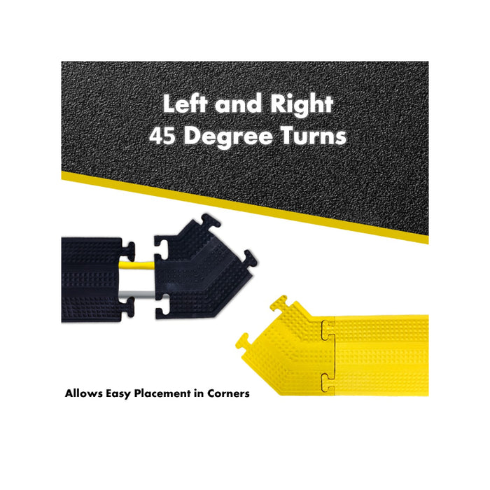 Kable Kontrol® Drop Over Floor Cord Cover 60" Long - 1 Channel - Yellow