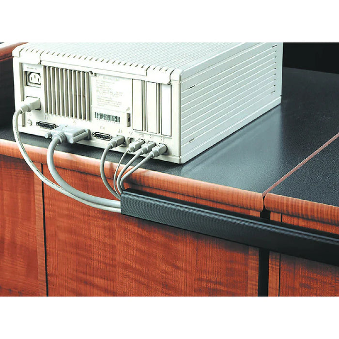 Kable Kontrol® Wall Cord Cover Cable Raceway - 1/2" H x 3/4" W x 96" L - Hinged Locking Closure - Black