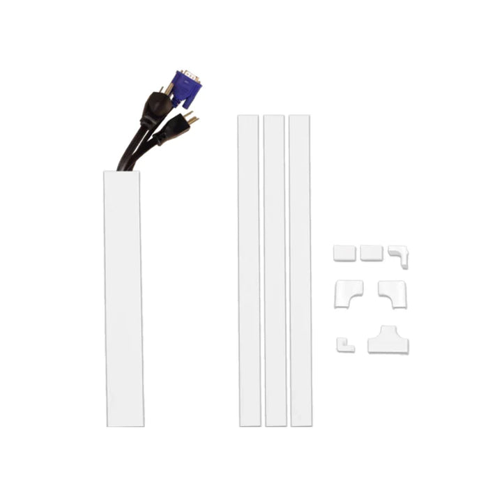 Kable Kontrol® TV Wall Cord Cover Cable Raceway - 10 Piece Kit - 1.25" W x 0.43" H