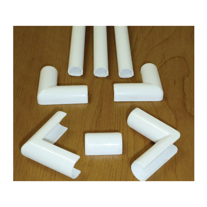 Kable Kontrol® TV Wall Cord Cover Cable Raceway - 10 Piece Kit - 1.25" W x 0.43" H