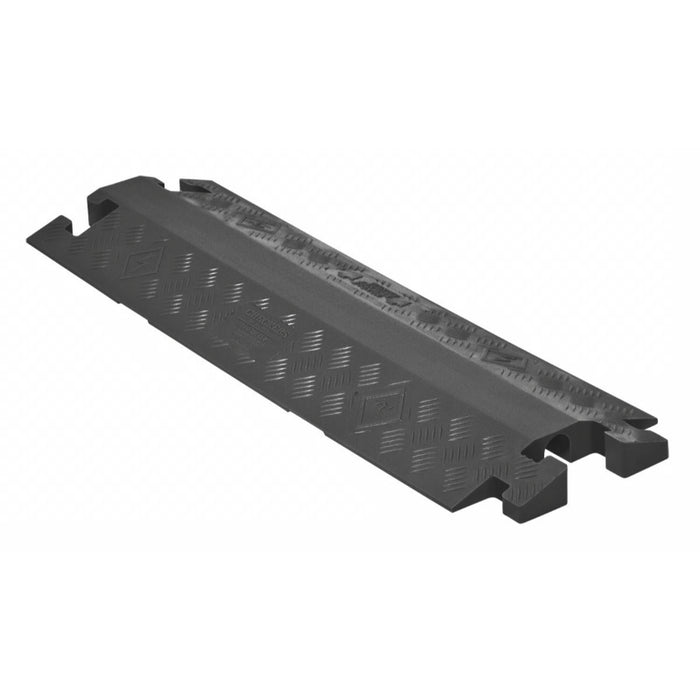 Linebacker® Split Top Cable Protector Ramp - 1 Channel - Black