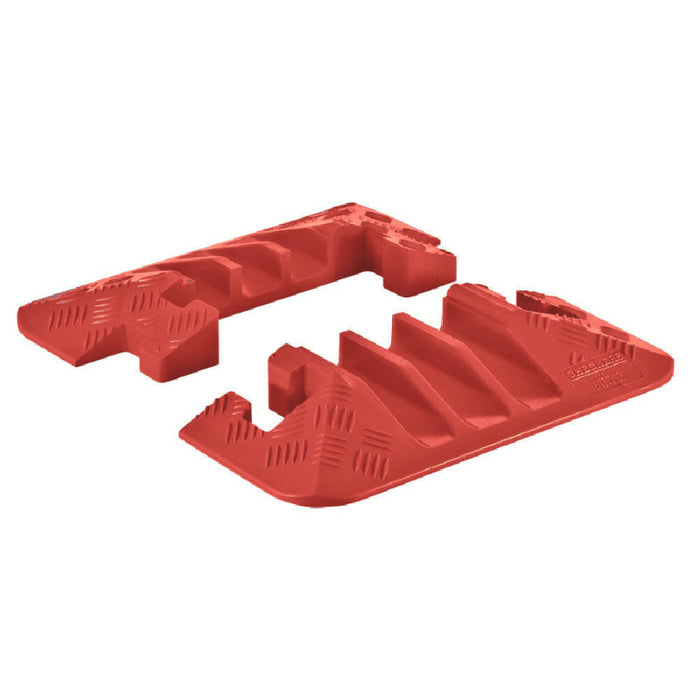 Linebacker® End Caps for (CP3X225-Y/O) 3 Channel Cable Protector - Orange