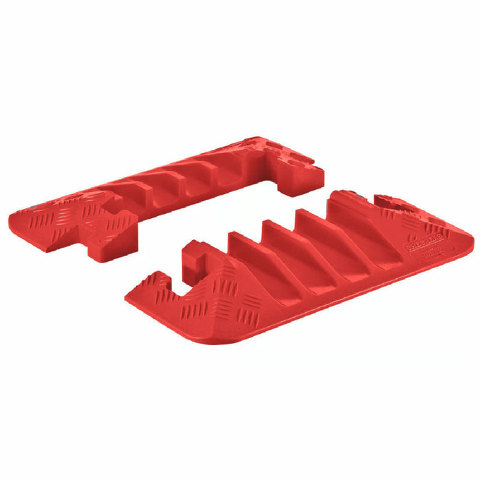 Linebacker® End Caps for 4 Channel Cable Protector - Orange