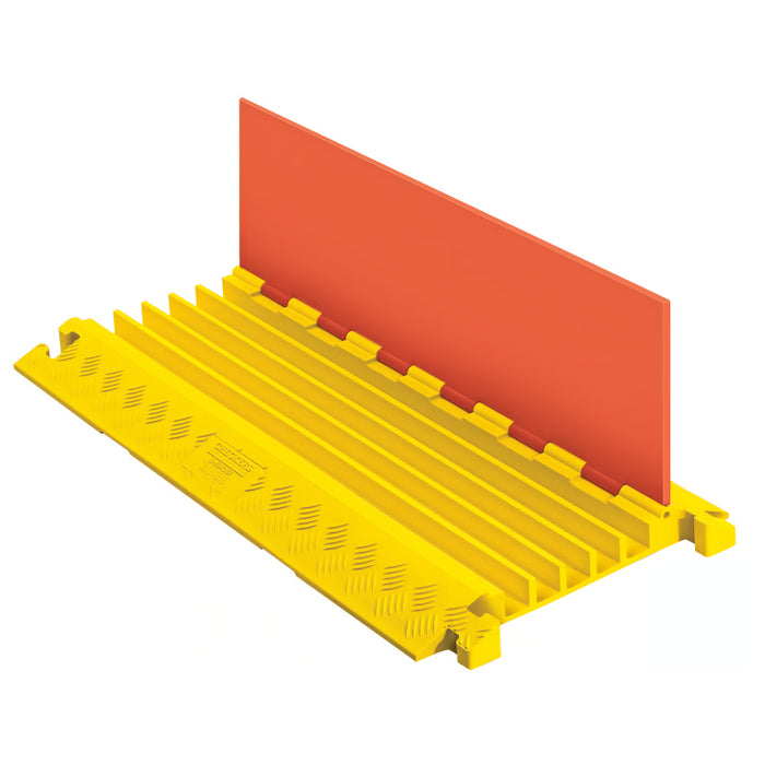 Linebacker® General Purpose Cable Protector Ramp - 5 Channels - Orange / Yellow