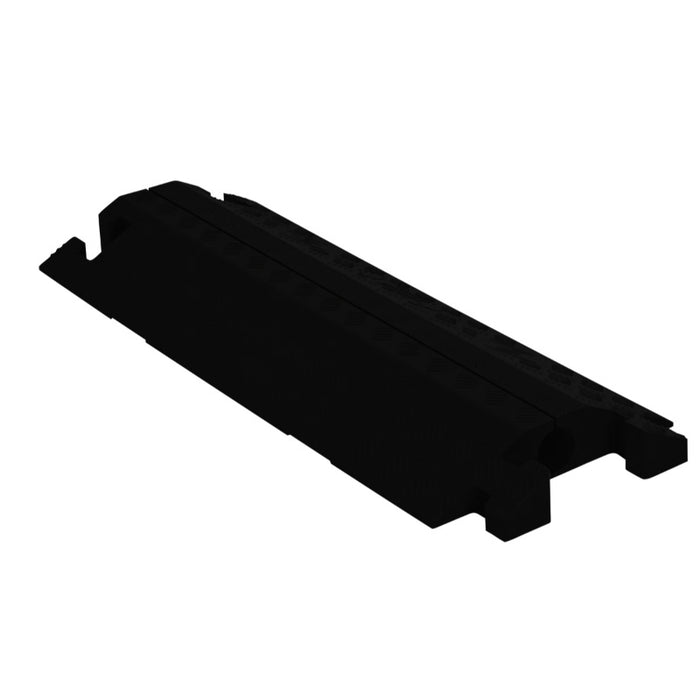 Linebacker® Split Top Cable Protector Ramp - 1 Channel - Black
