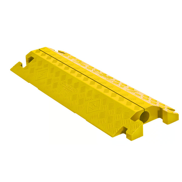Linebacker® Split Top Cable Protector Ramp - 1 Channel - Yellow