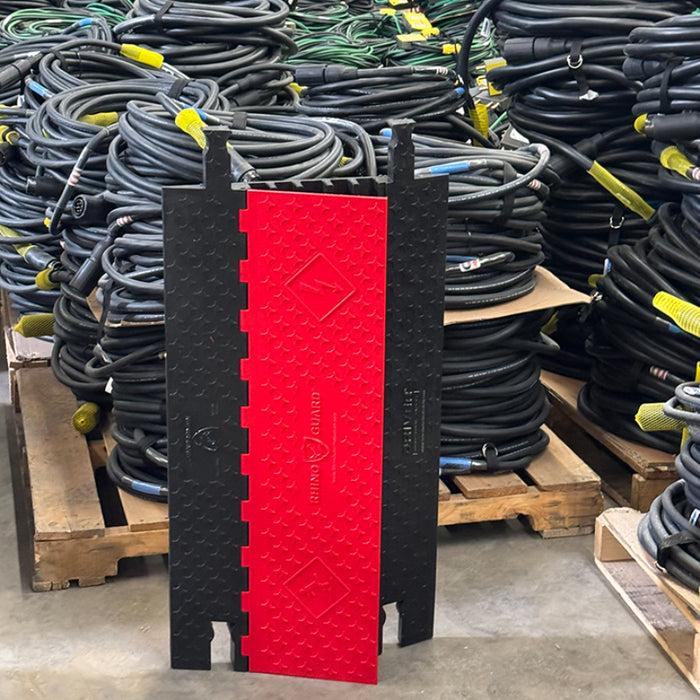RhinoGuard 5-Channel Cable Protector - Red / Black