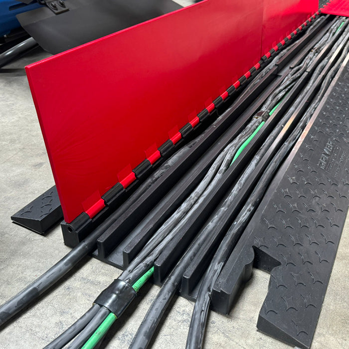 RhinoGuard 5-Channel Cable Protector - Red / Black