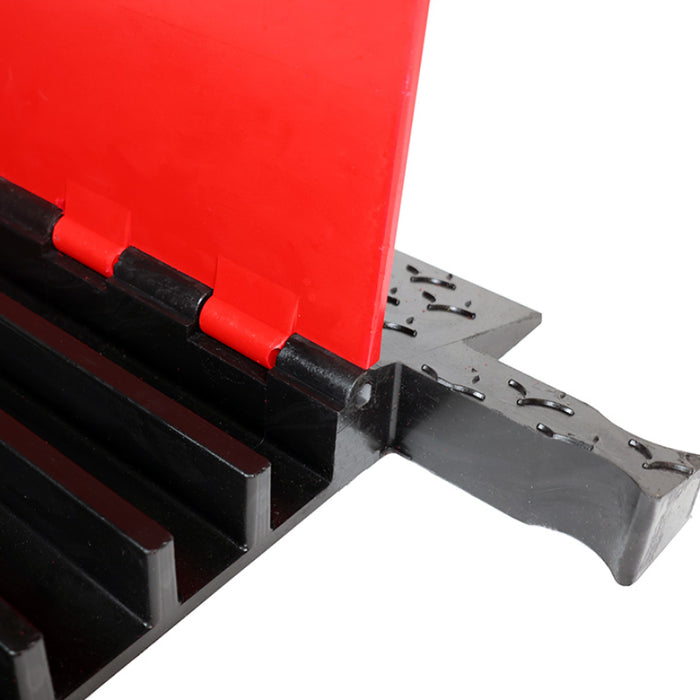 RhinoGuard 5-Channel Cable Protector - Red / Black