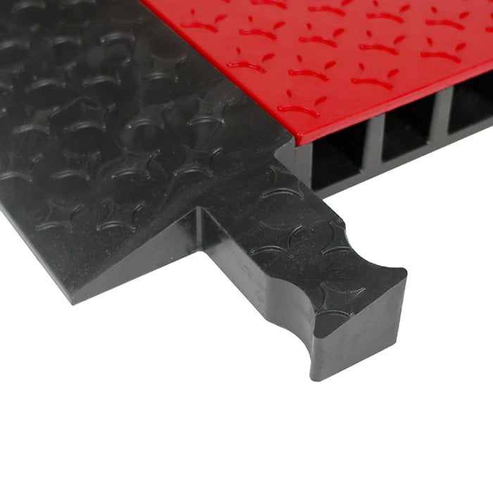 RhinoGuard 5-Channel Cable Protector - Red / Black