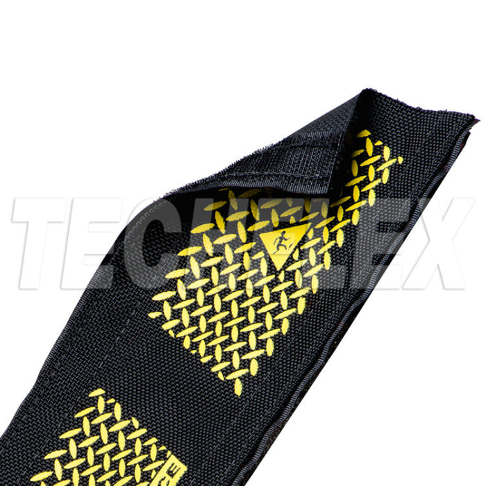 Techflex® Dura Race Carpet Cord Covers - 5" Wide X 25' Long - Yellow / Black