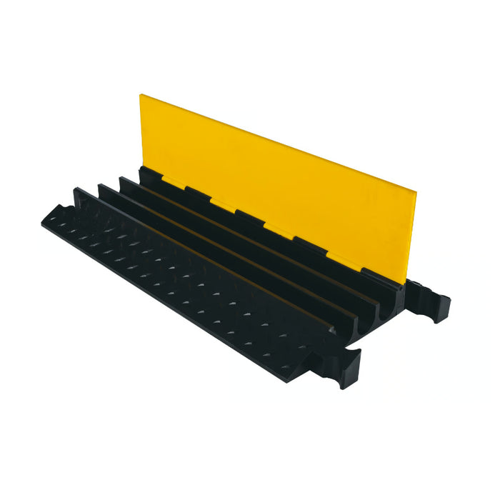 Yellow Jacket® Cable Protector Ramp - 3 Channels - Yellow / Black