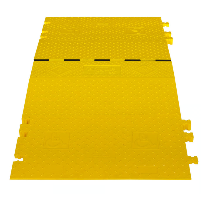 Yellow Jacket® AMS Modular Accessibility Ramp System for 3-channel ADA Cable Protector - Kit 2 - Yellow