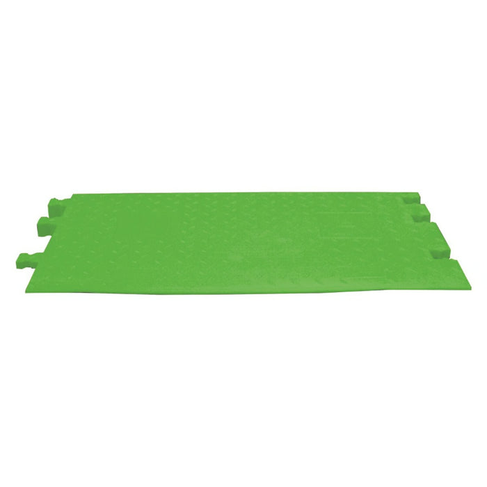Yellow Jacket® AMS Modular Accessibility Ramp System - Female Ramp for 5-channel ADA Cable Protector - Hi-Viz Green