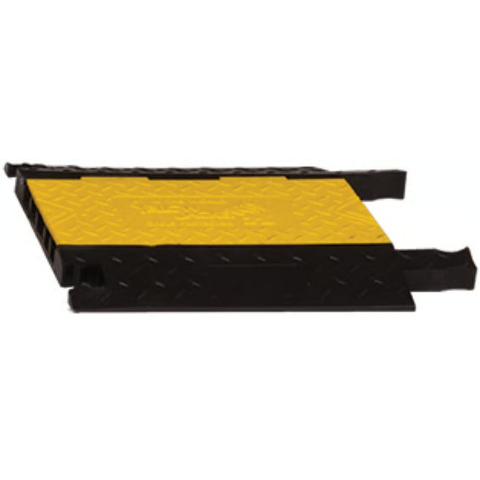 Yellow Jacket® AMS Modular Accessibility Ramp System - Male Interconnect for 5-channel ADA Cable Protector - Yellow / Black