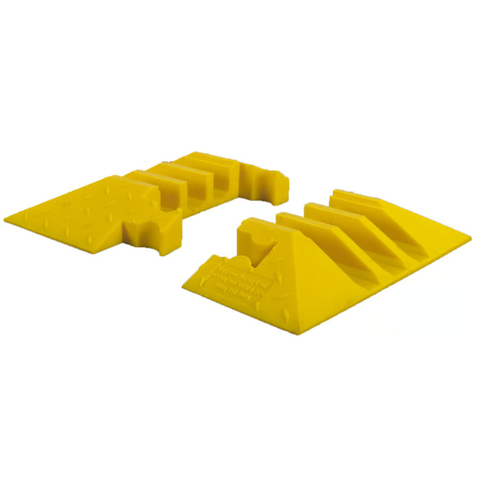 Yellow Jacket® End Caps for (YJ5-125-Y/B) 3 Channel Cable Protector - Yellow