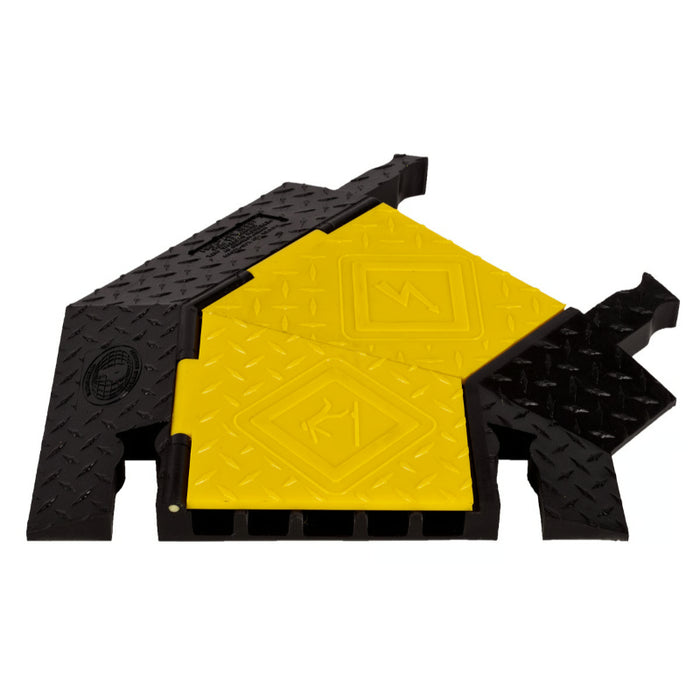 Yellow Jacket® Right Turn for (YJ5-125-Y/B) 5-Channel Cable Protector - Yellow / Black