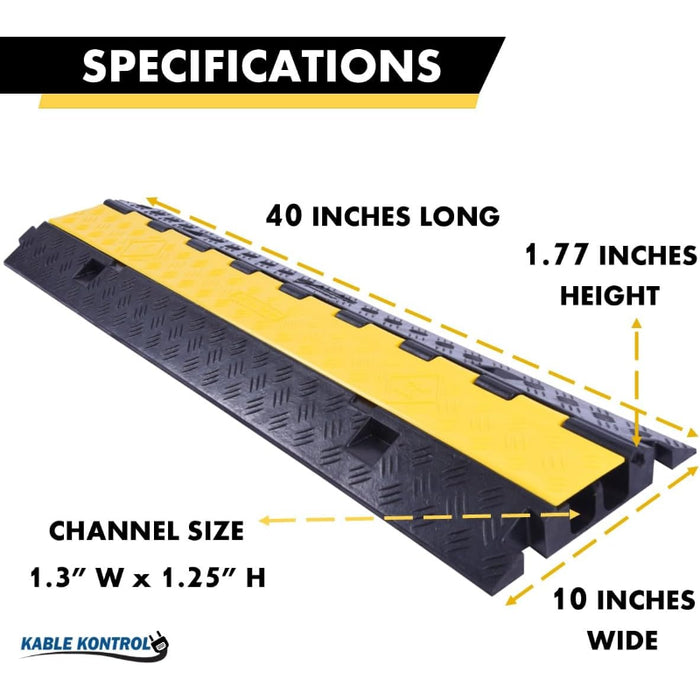 ATLAS® Heavy Duty Cable Protector Ramp - 2 Channels
