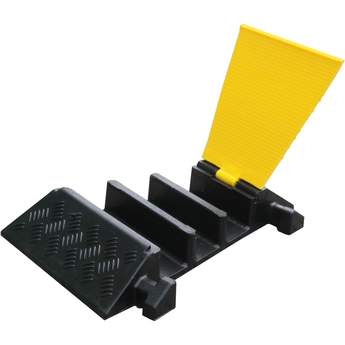 Atlas® 22.5 Degree Left Turn For (CP9986) 3 Channel Cable Protector - Yellow / Black