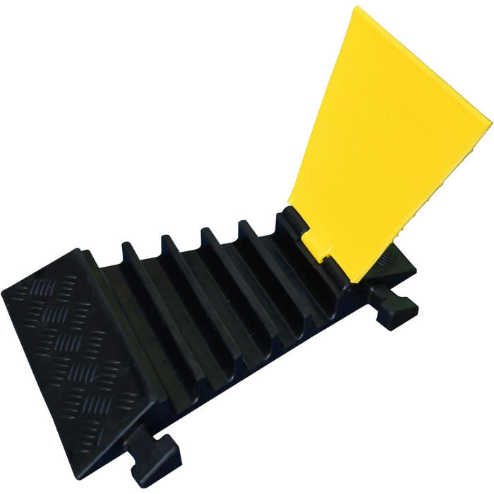 Atlas® 22.5 Degree Left Turn For (CP9988) 5 Channel Cable Protector - Yellow / Black